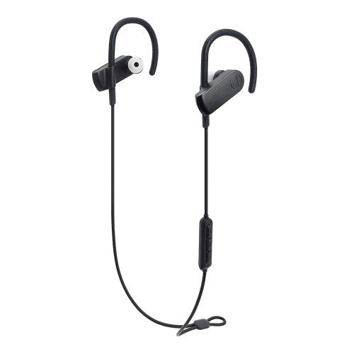 Audio-Technica ATH-SPORT70BT – In-Ear Ohrbügel Kopfhörer – Bluetooth 4.1, IPX5 – Schwarz – bis 6 h