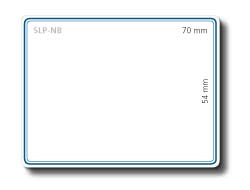 Seiko Instruments SLP-NB – Etiketten (Rolle) 70 × 54 mm – blau, weiss – 160 Etiketten/Rolle
