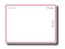 Seiko Instruments SLP-NR – Etiketten (Rolle) 70 × 54 mm – rot/weiss – 160 Etiketten/Rolle