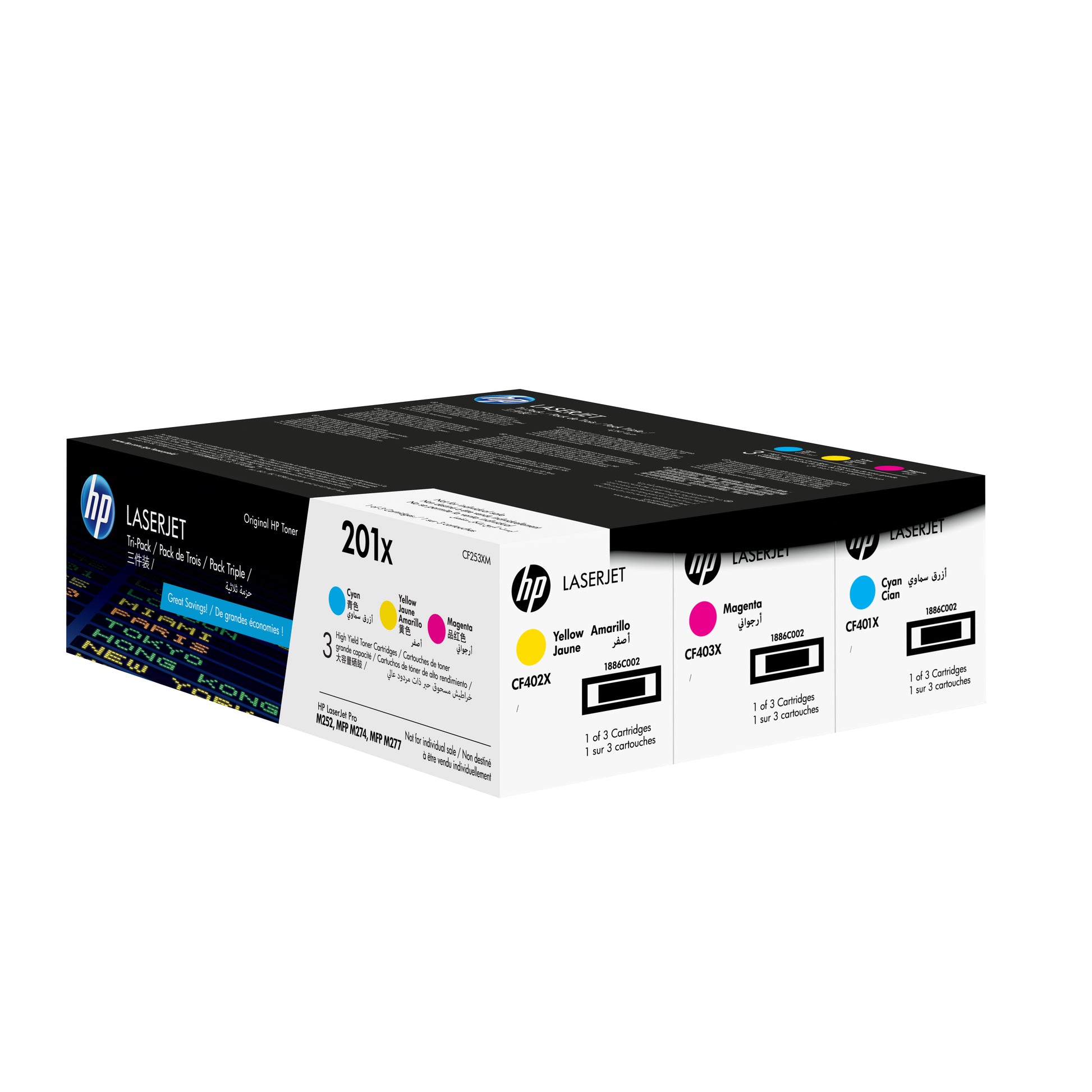 HP Toner-Multipack 201X – C/M/Y, 2300 Seiten