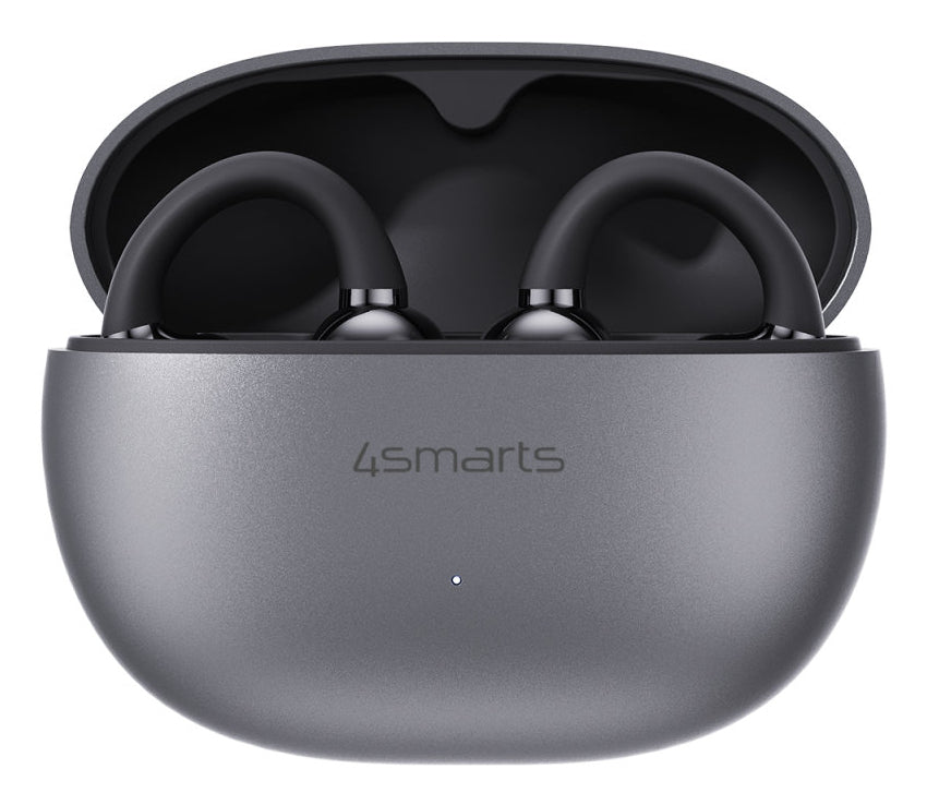 4smarts SkyBuds Clip – Open-Ear True Wireless (TWS), IPX4, bis 28 h mit Ladecase, Grau