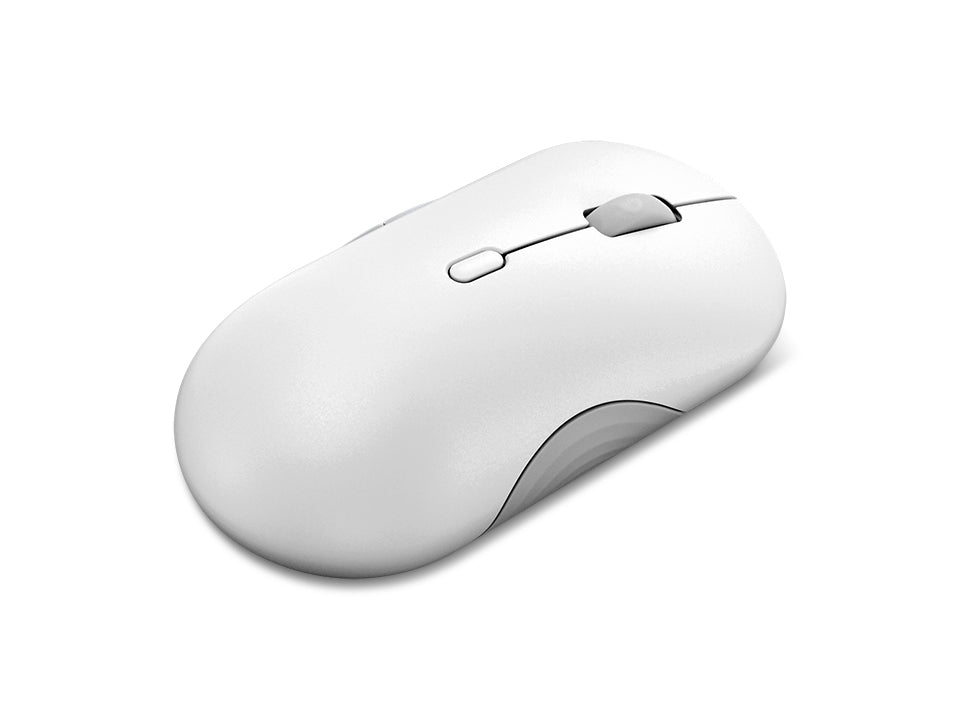 Lenovo 700 Mouse Office – Maus – Kabellos (Bluetooth/2,4 GHz), 4000 DPI, beidhändig, Weiss