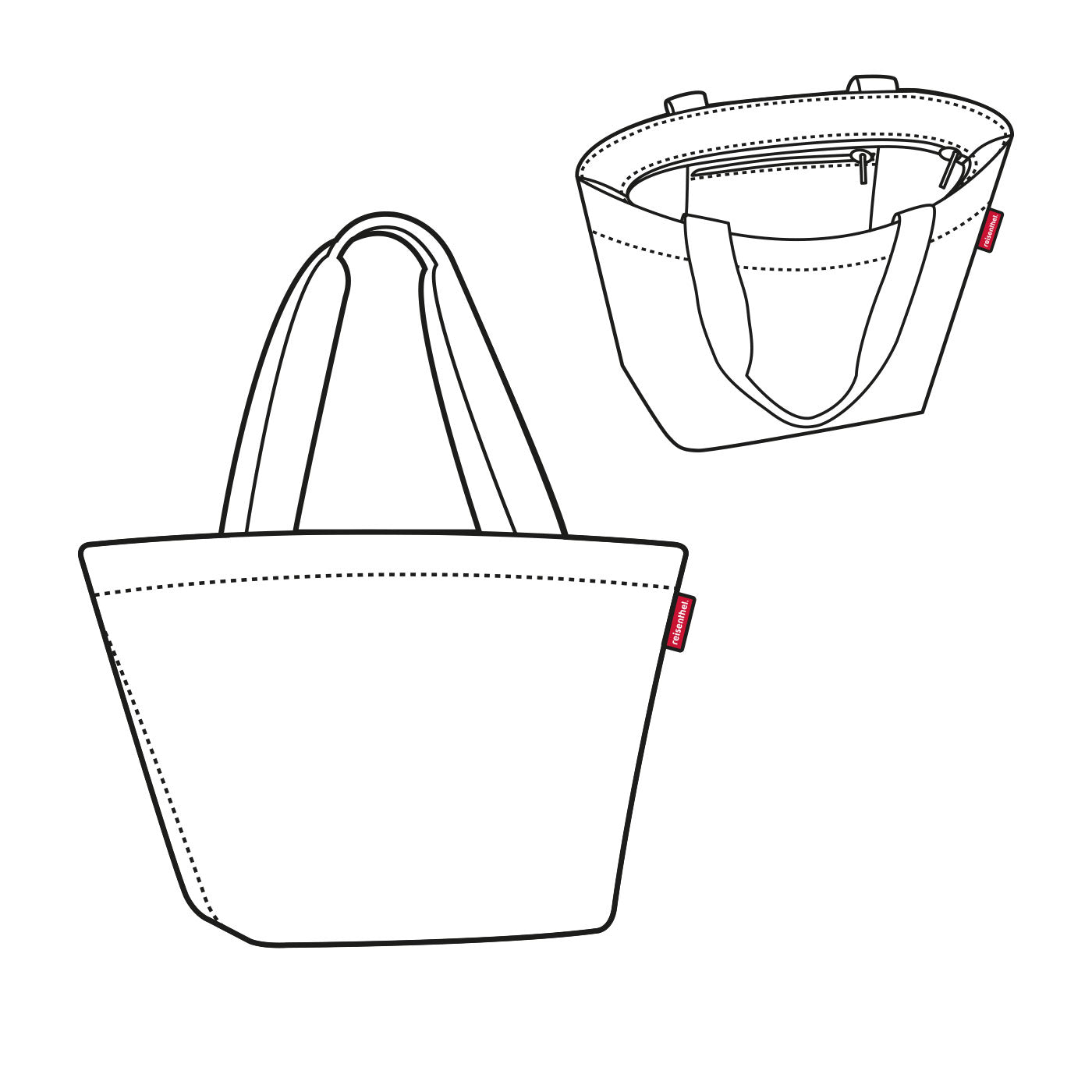 Reisenthel Stofftasche, Polyester, Schwarz, 510×305×260 mm