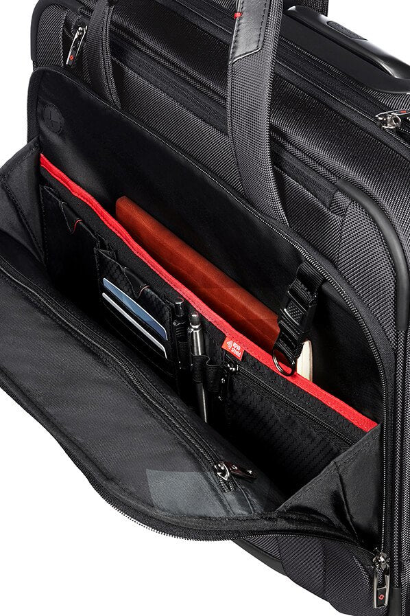 Samsonite Pro-DLX 5 Notebook-Trolley – 37,5 l, Aufsteckfunktion, RFID-Fach, Nylon, Schwarz