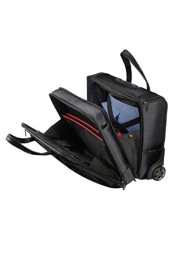 Samsonite Pro-DLX 5 Notebook-Trolley – 37,5 l, Aufsteckfunktion, RFID-Fach, Nylon, Schwarz
