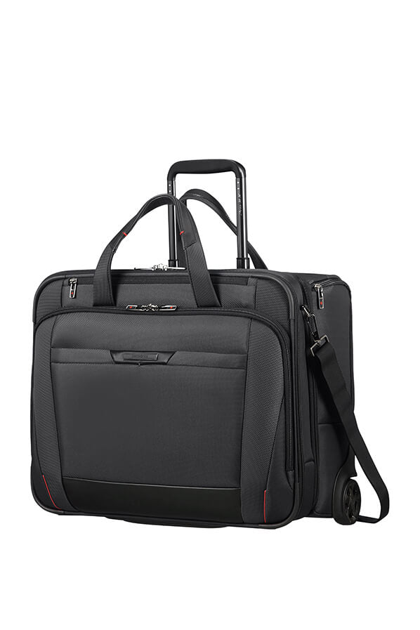 Samsonite Pro-DLX 5 Notebook-Trolley – 37,5 l, Aufsteckfunktion, RFID-Fach, Nylon, Schwarz