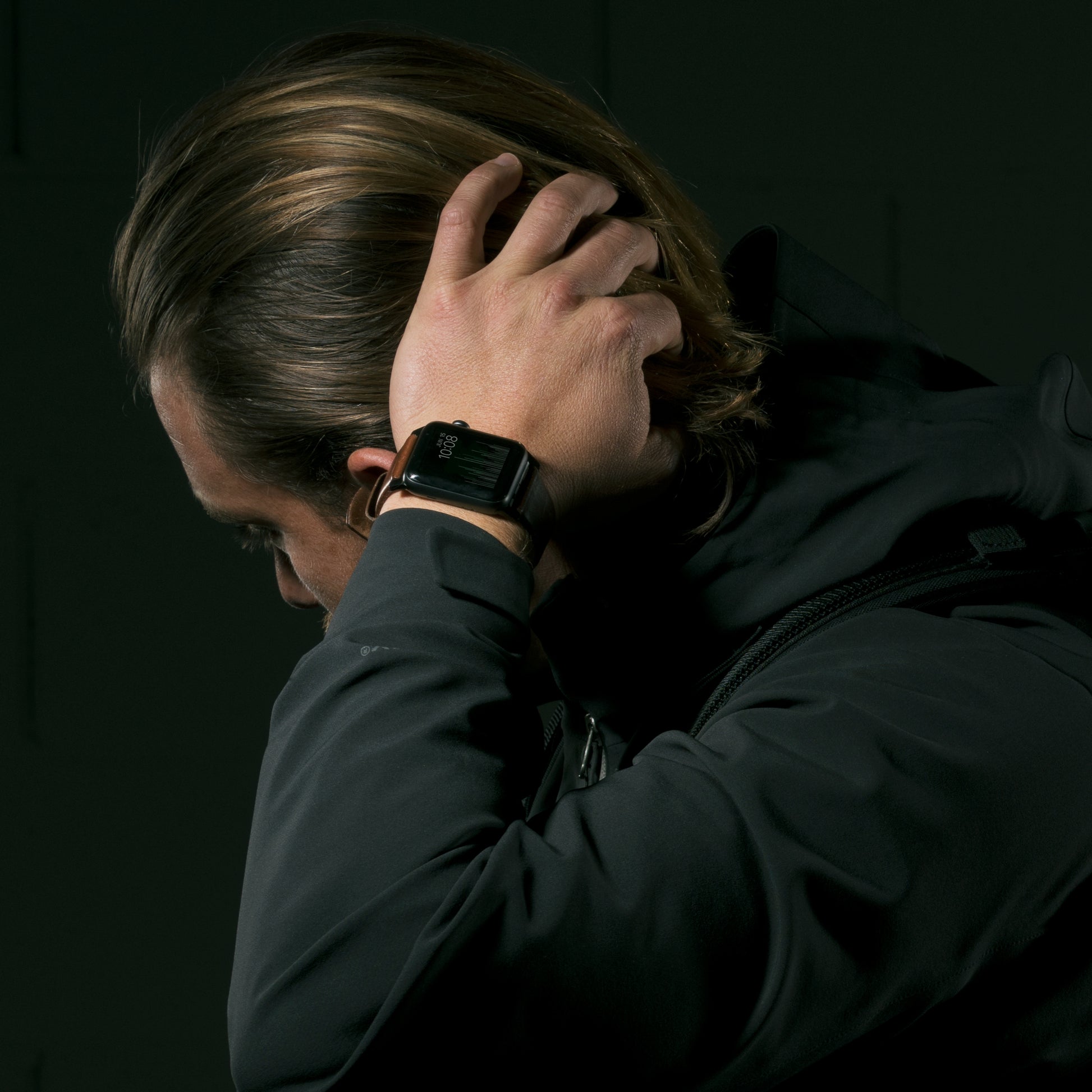 Nomad Modernes Armband – Leder, Braun, 42 mm, für Apple Watch