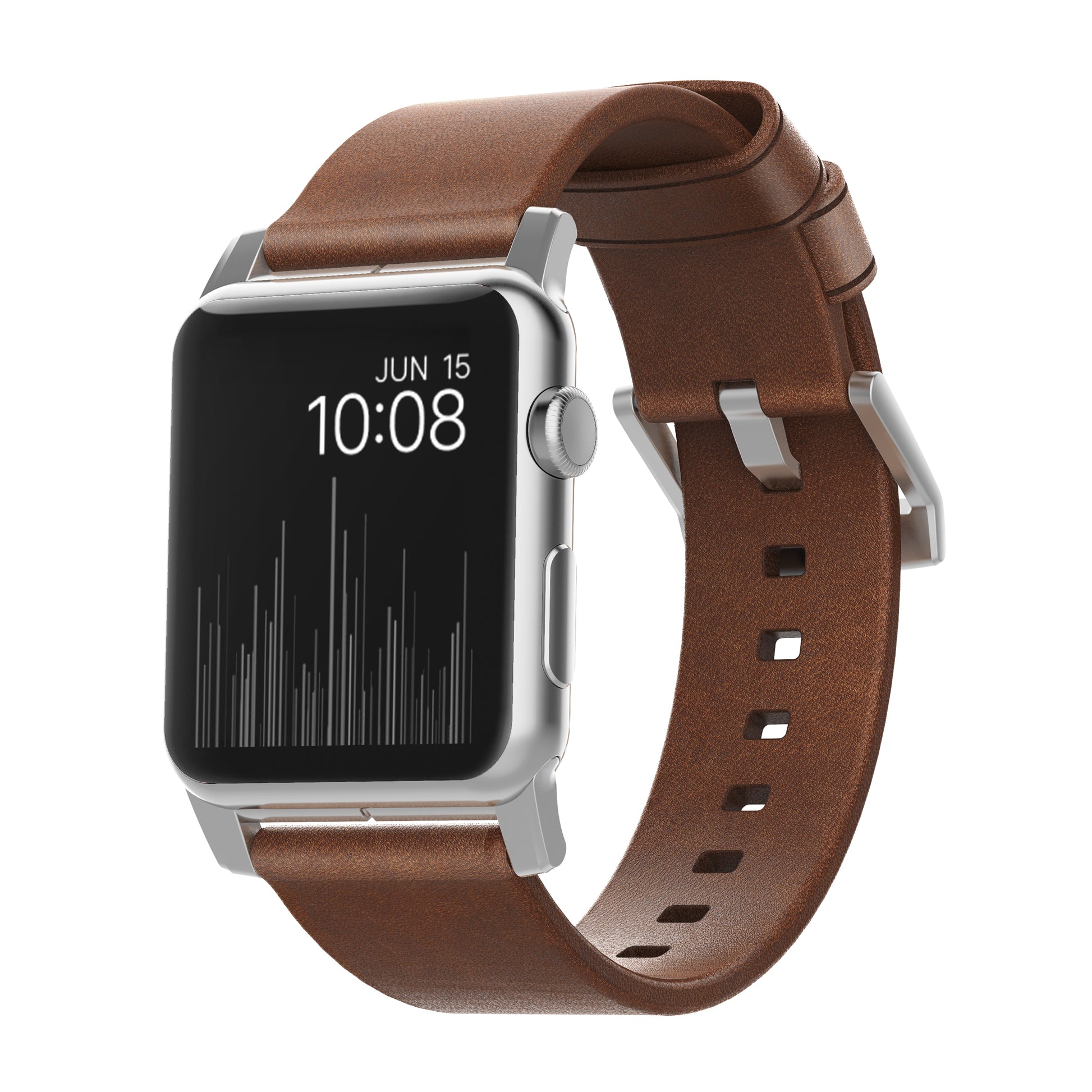 Nomad Modernes Armband – Leder, Braun, 42 mm, für Apple Watch