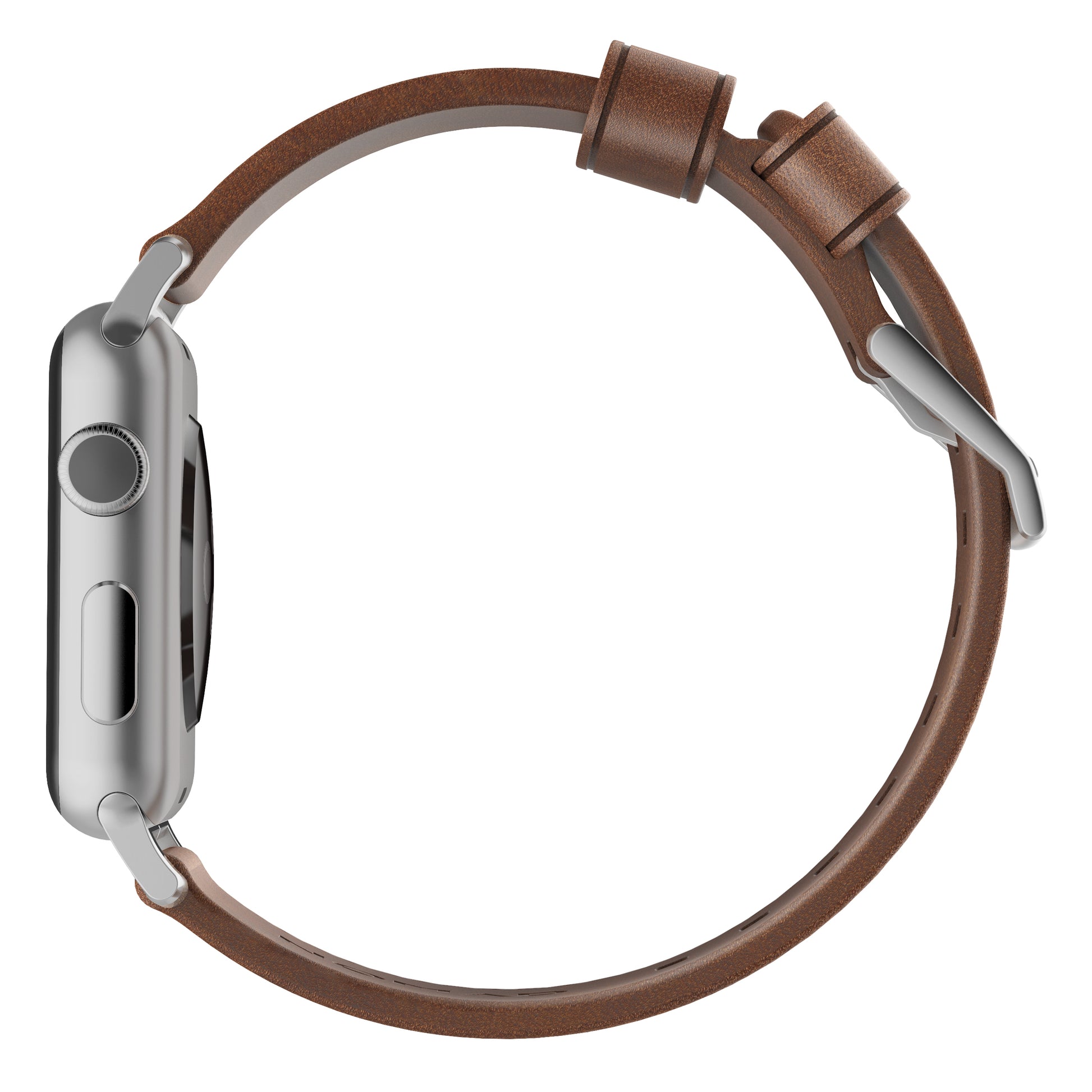 Nomad Modernes Armband – Leder, Braun, 42 mm, für Apple Watch