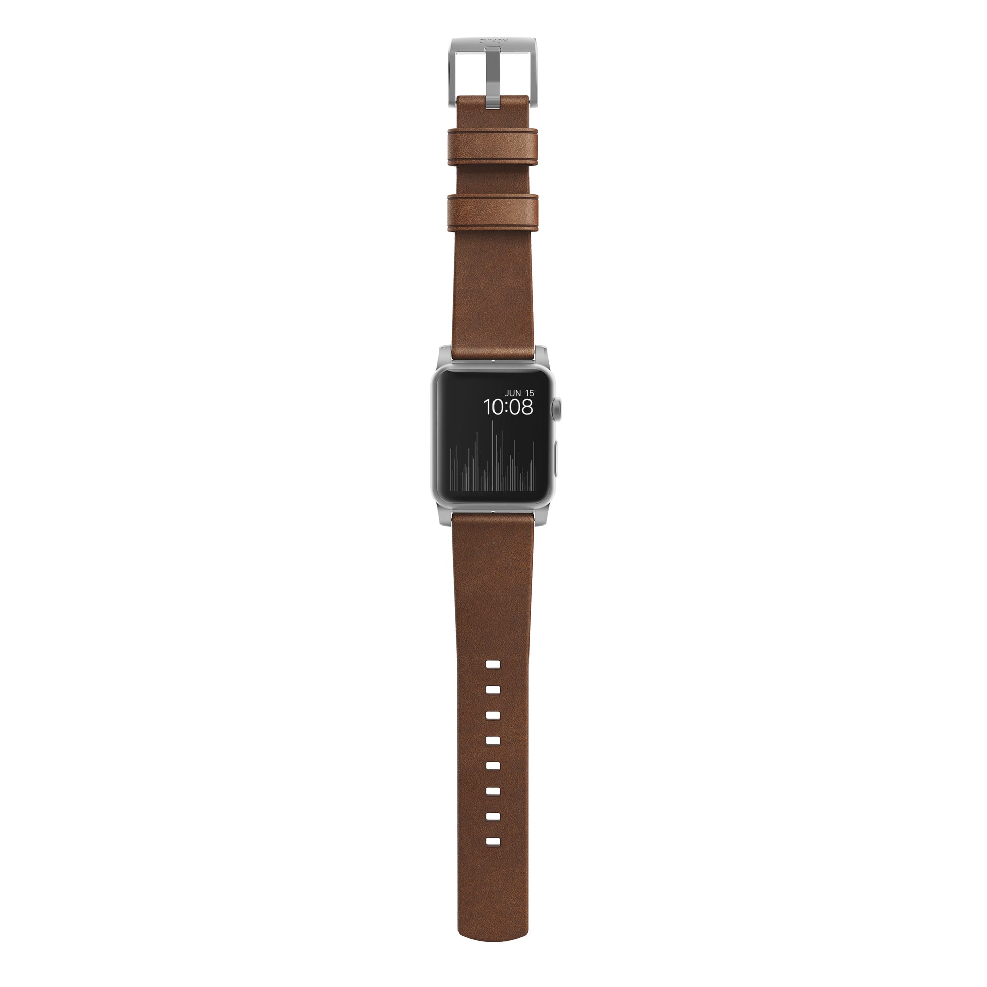 Nomad Modernes Armband – Leder, Braun, 42 mm, für Apple Watch