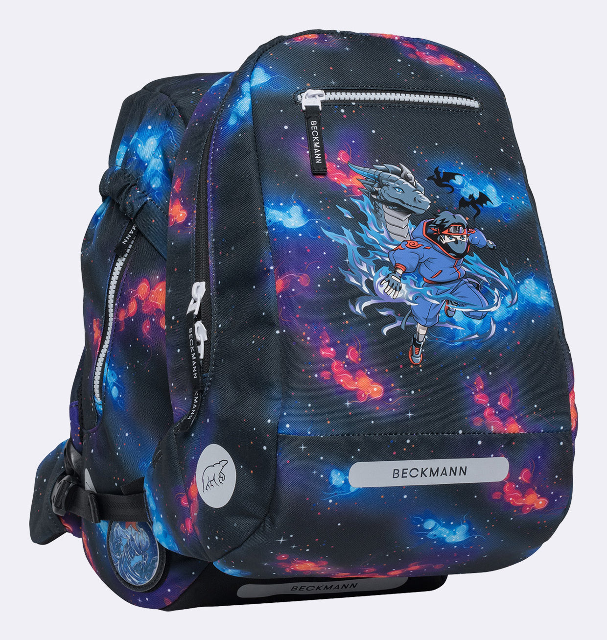 Beckmann Schulrucksack Classic 1st – 6-teilig – Ninja Elements – 24,0×37,0×25,0 cm – recyclingfähig