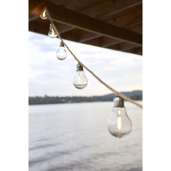 Star Trading Lichterkette Jutta – 4,5 m – 470 lm, 3 W – Warmweiss, 2700 K – IP44 – Netzbetrieb – Beige, PVC