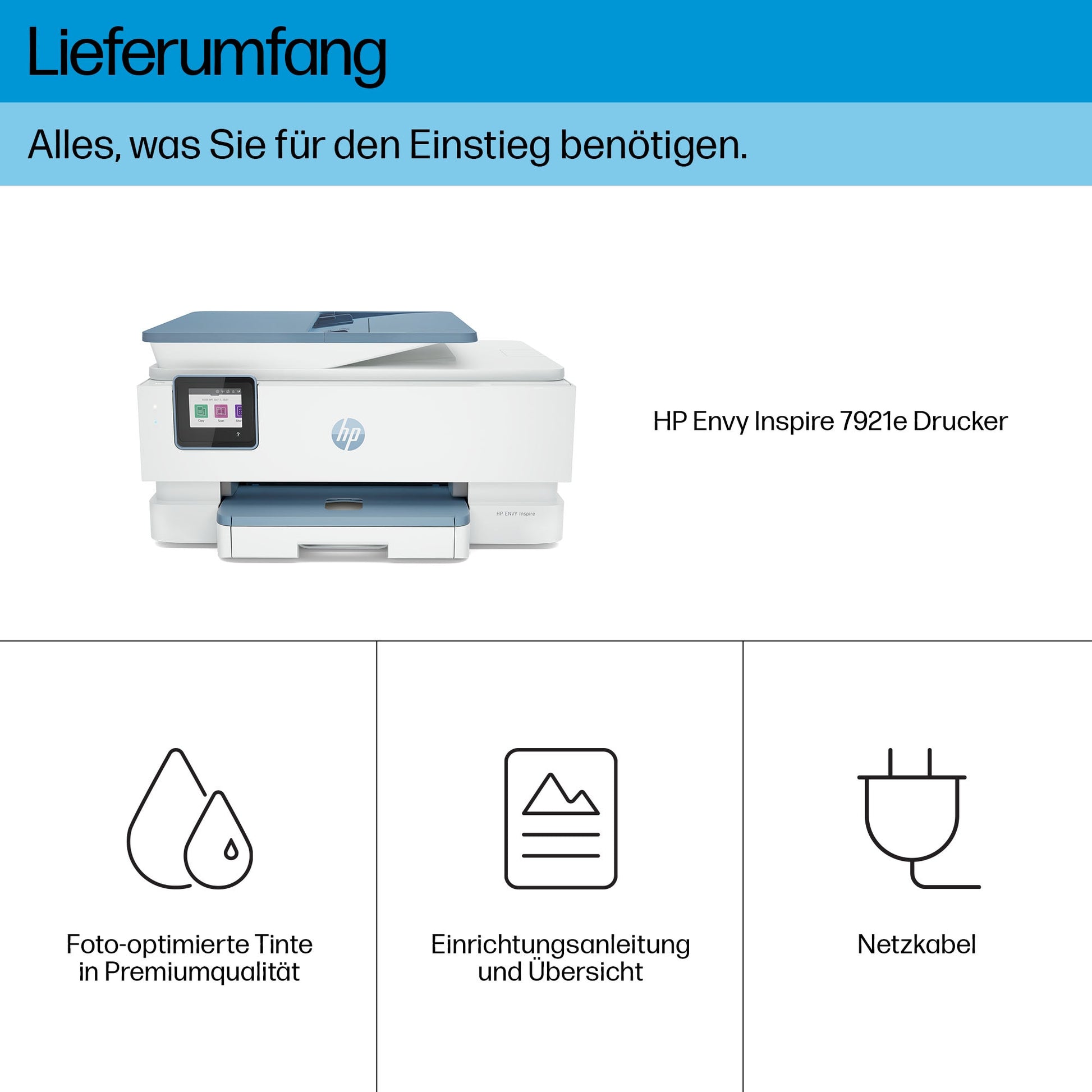 HP Envy Inspire 7921E – All-in-One, A4, Wi-Fi, 15 Seiten/min