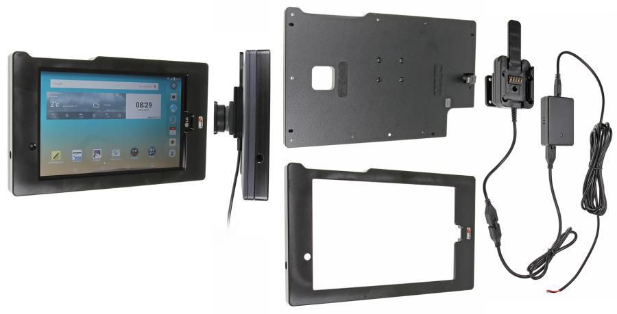 Brodit Fahrzeug-Dock für LG G Pad F 8,0" – kabelgebunden, mit Ladefunktion – Schwarz