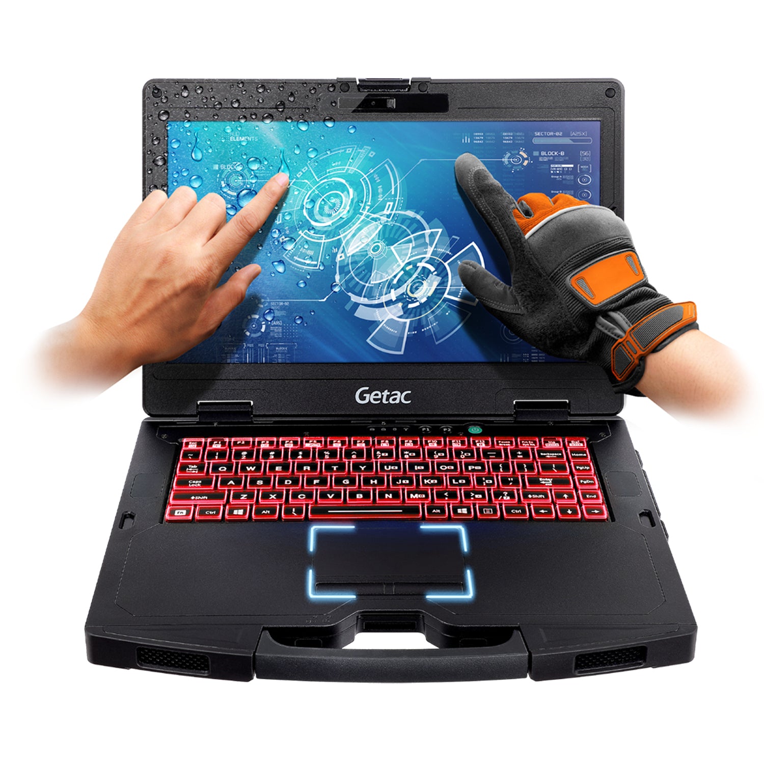 Getac S410 G4 – 14" HD Touch, Core i5-1135G7, 8 GB, 256 GB SSD, Win 11 Pro