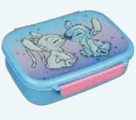 Scooli Brotdose Lilo & Stitch – Kunststoff, Blau/Hellrosa, mit Unterteilung, spülmaschinenfest, für Kinder