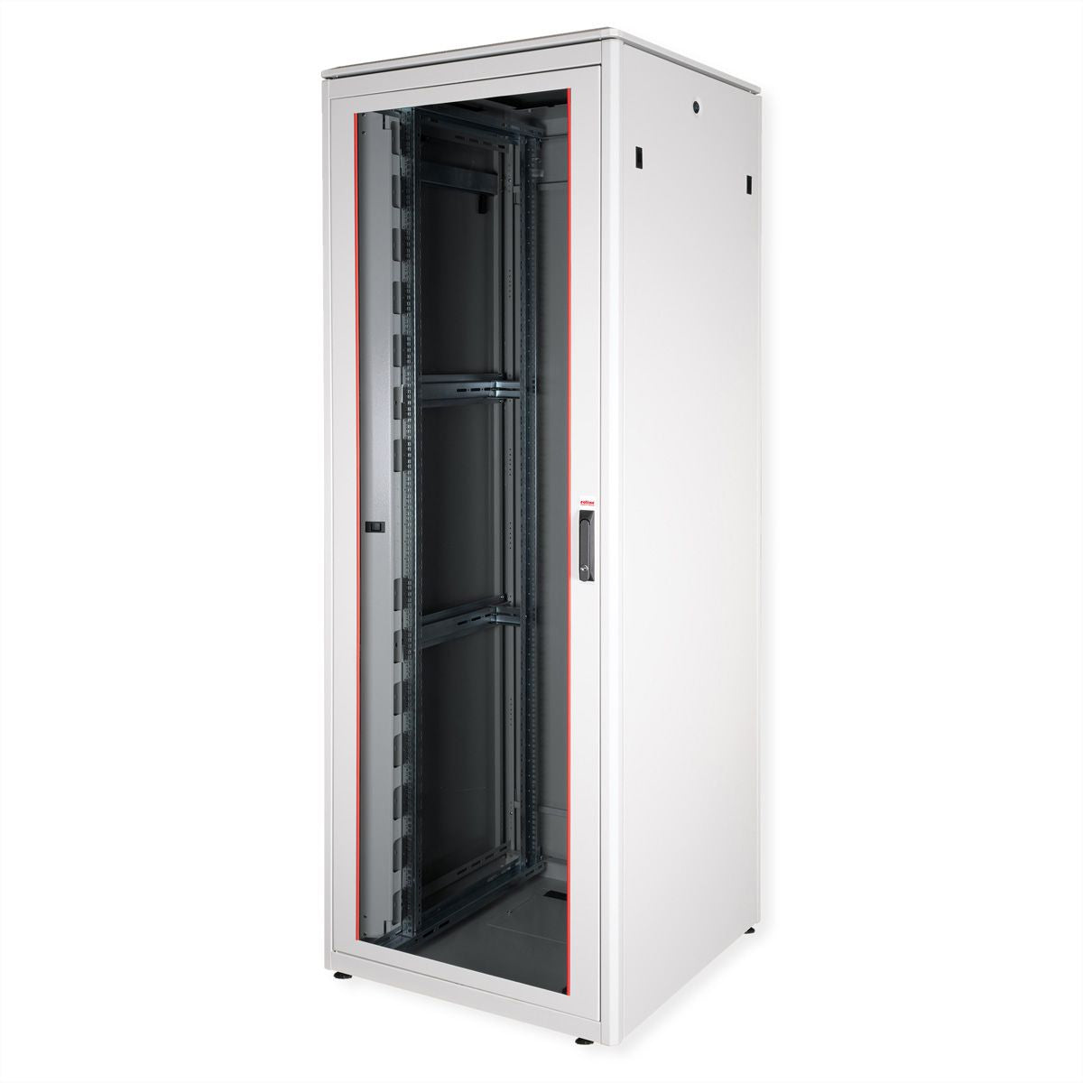 ROLINE Pro – 19" Netzwerkschrank 47U, IP20, abschliessbar, 800 × 800 × 2276 mm, lichtgrau, Stahl