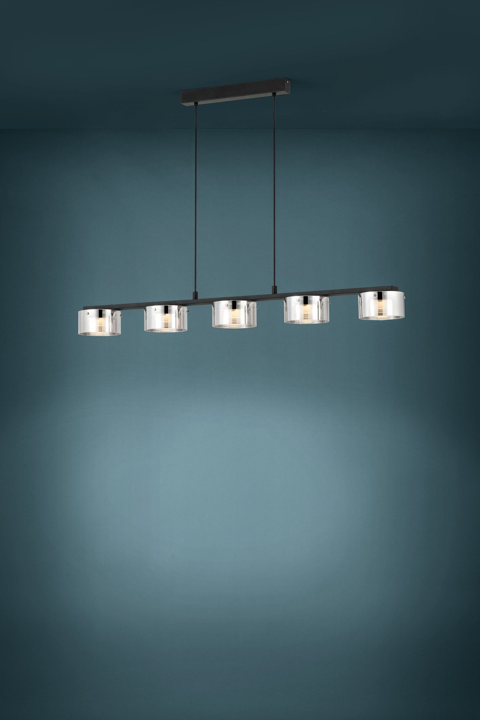 EGLO LED-Pendelleuchte COPILLOS – 15 × 116 × 150 cm, 3750 lm, 27 W, 3000 K, dimmbar, silber