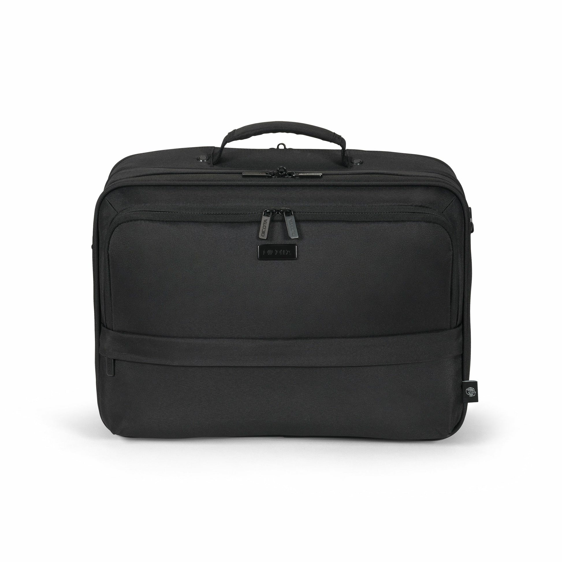 DICOTA Notebook-Tasche für bis 16" – wasserabweisend, Trolley-Haltegurt – Schwarz