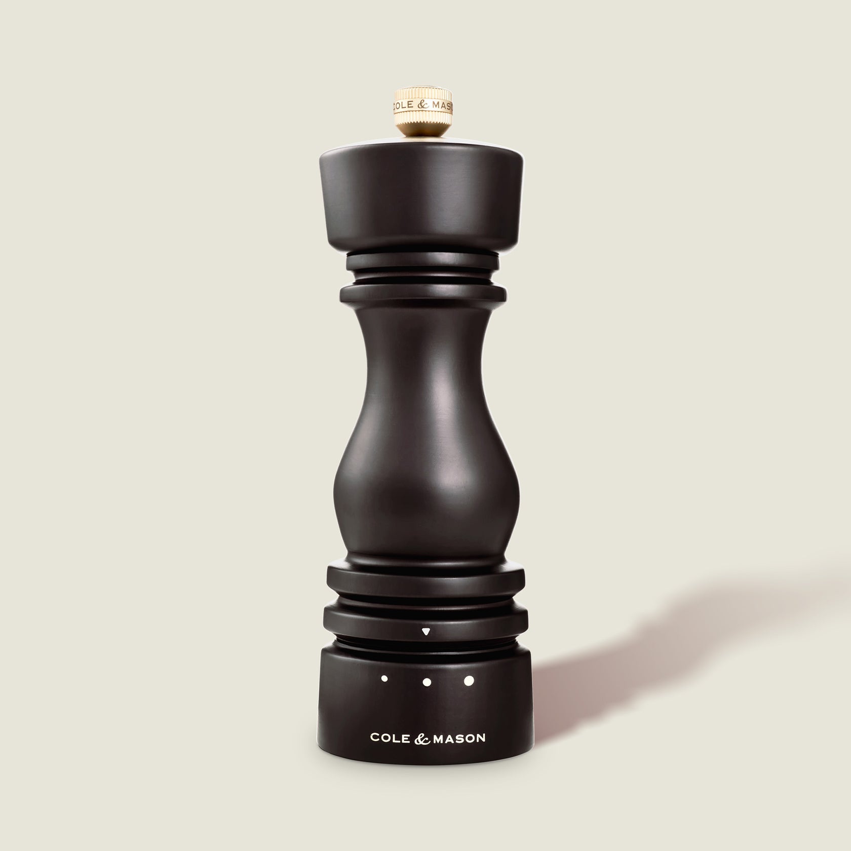 Cole & Mason London SM – Salz-/Pfeffermühle Ø 6 × 18 cm, Buchenholz, Dunkelbraun