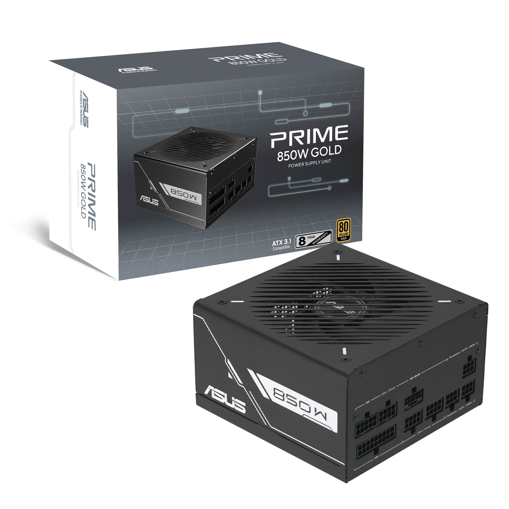 ASUS Prime 850G ATX-Netzteil 850 W 80 PLUS Gold – vollmodular, ATX 3.1