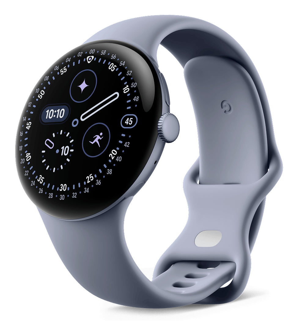 Google Pixel Watch 4 45 mm GPS + Cellular – Aluminium Blau, Sportband, 50 m
