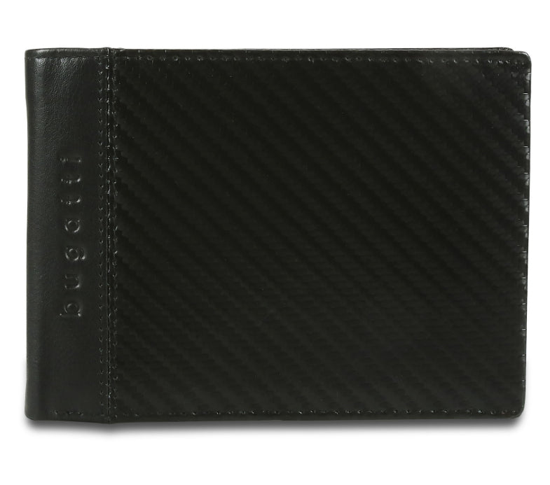 Bugatti cases Bugatti – Kartenetui Comet – Münzfach, 7 Kartentaschen, RFID-Schutz – 128×95×15 mm – Leder – Schwarz