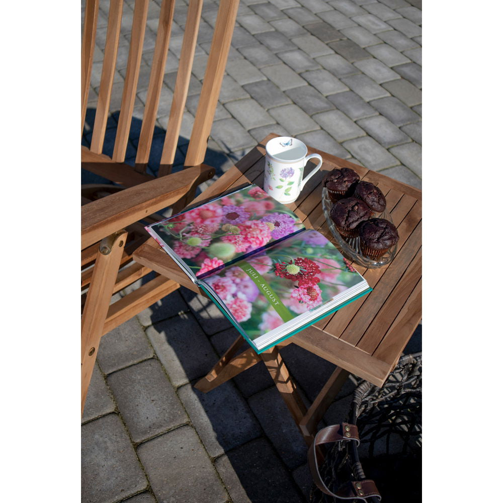 House Nordic Beistelltisch 7501001 – 50 × 50 × 50 cm, quadratisch – Teakholz – natur – faltbar