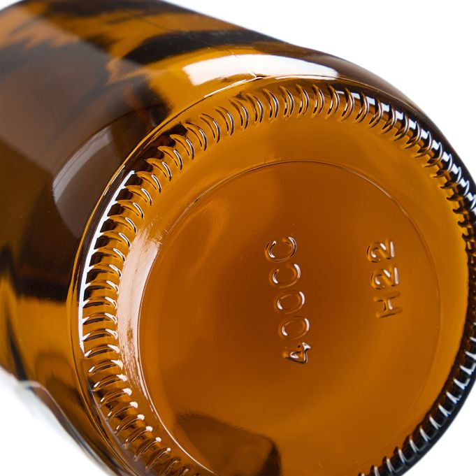 Relaxdays Streudose 400 ml, Glas/Aluminium, Braun, 4 Stk.