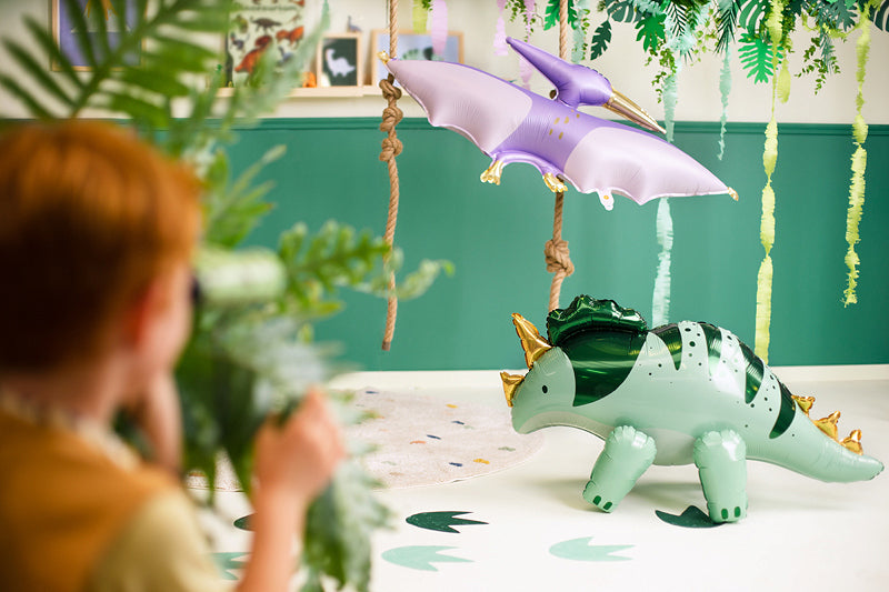 PartyDeco Folienballon Pterodaktylus – Violett – 120 × 62 cm – Folie – 1 Stk