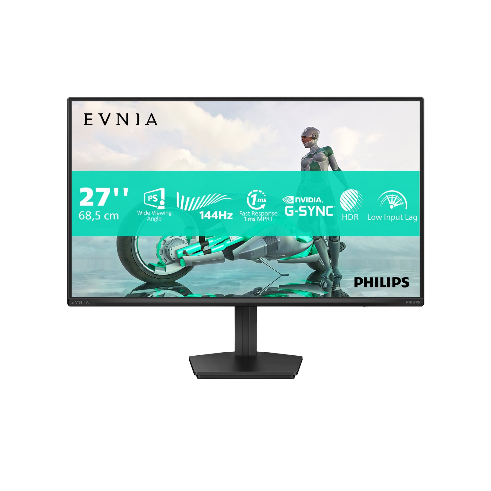 Philips 27M2N3200NF/00 – Monitor, 27" Full HD (1920 × 1080), IPS, 144 Hz, G-Sync, Schwarz