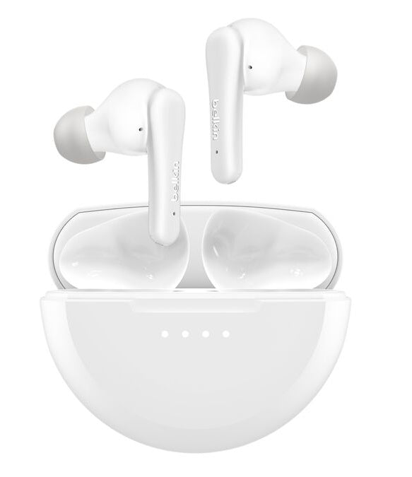 Belkin SoundForm Rhythm – True Wireless In-Ear Kopfhörer – Bluetooth, ANC, IPX5 – Weiss – bis 28 h