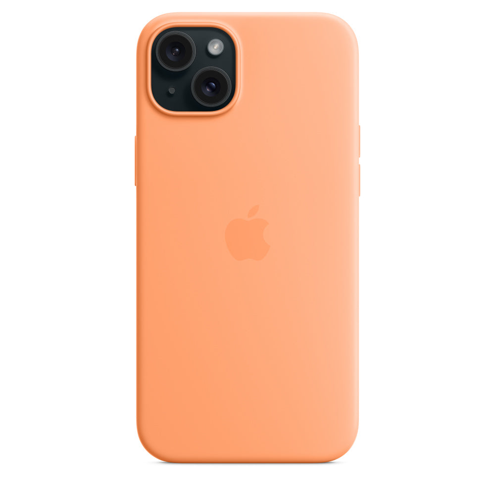 Apple Backcover – für Apple iPhone 15 Plus – orange – Silikon – MagSafe-kompatibel