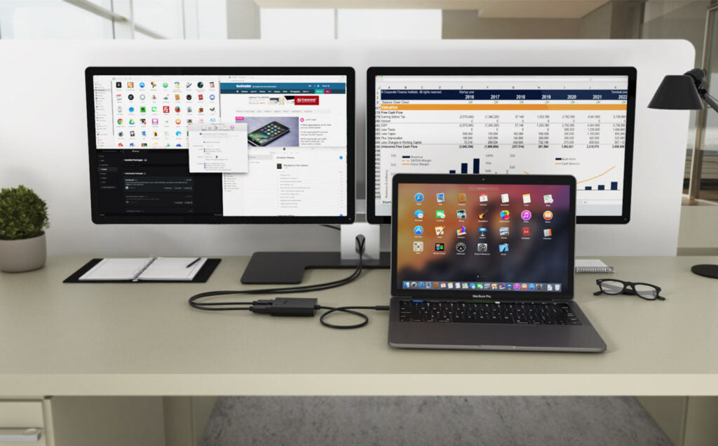 i-tec USB-C zu 2× HDMI Adapter – 8K (7680 × 4320) @ 30 Hz, 0,3 m, für Windows/macOS/Linux, Android/ChromeOS