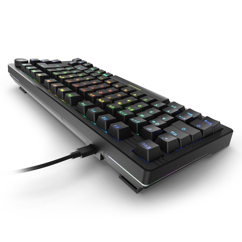 Sharkoon SGK25 – Tastatur 75% – Mechanisch – Verkabelt – QWERTZ (DE) – RGB – Ohne Ziffernblock – Schwarz