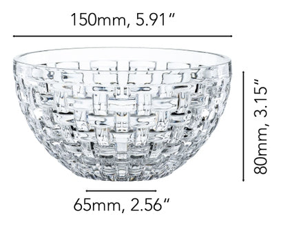 Nachtmann Dessertschale Bossa Nova – 2er Set, 750 ml, Ø 15 cm, Glas, Transparent, spülmaschinenfest
