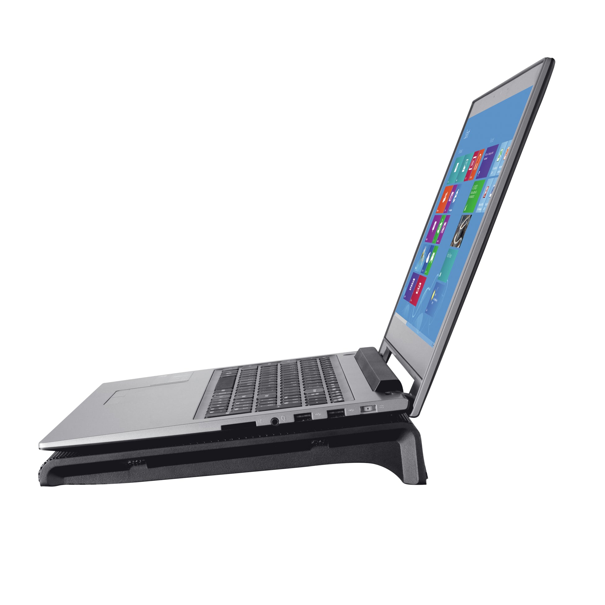 Trust Laptop-Ständer – bis 17,3", mit 2 Lüftern, USB – Schwarz