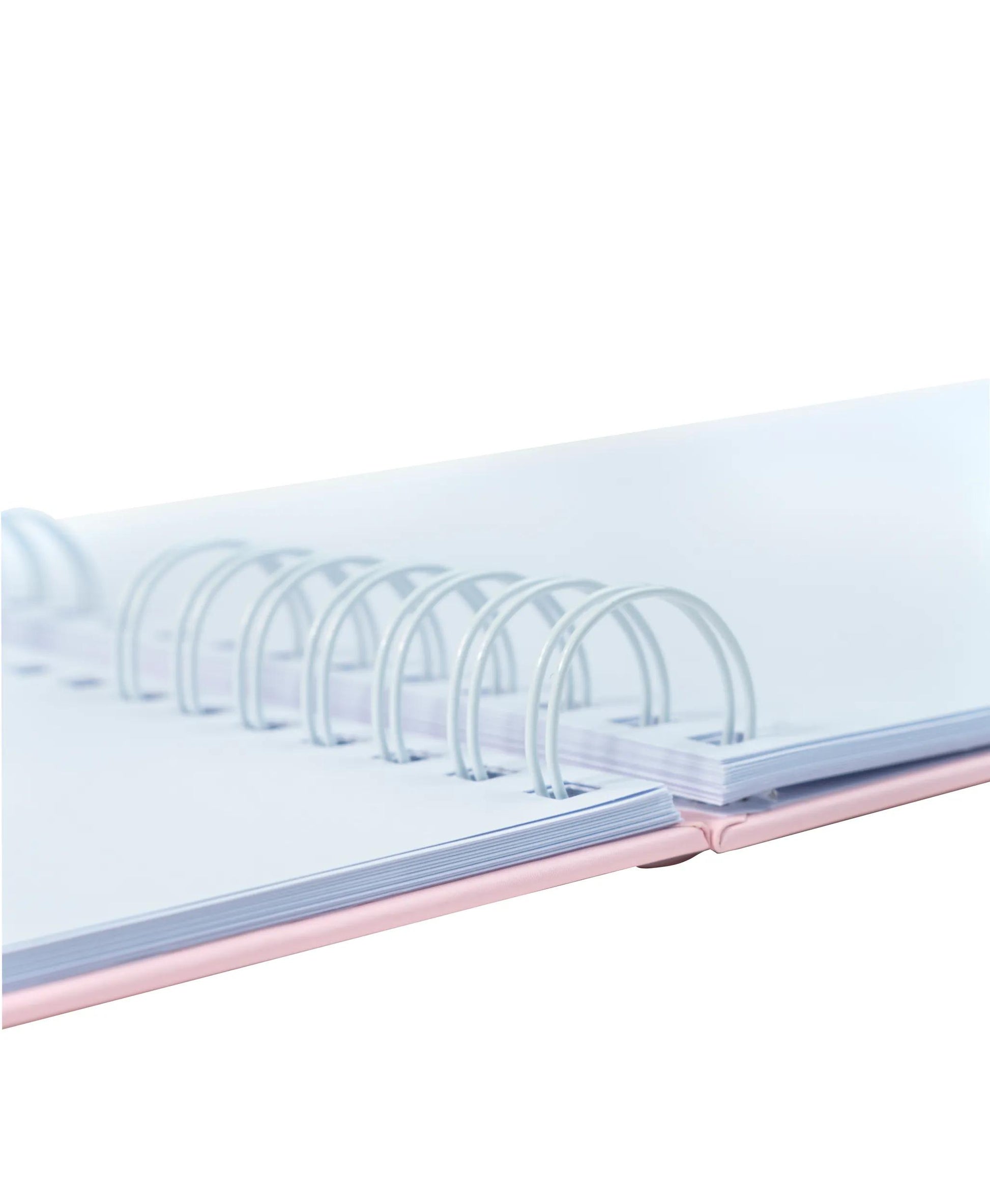 Exacompta Ellipse Fotoalbum – 32 × 22 cm, Spiralbindung, 50 Seiten, weisse Seiten, rosa