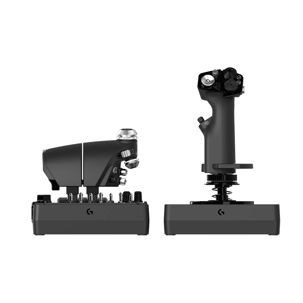 Logitech G Saitek Pro Flight X56 Rhino – Maus – Kabelgebunden (USB‑A), RGB-Beleuchtung, Schwarz