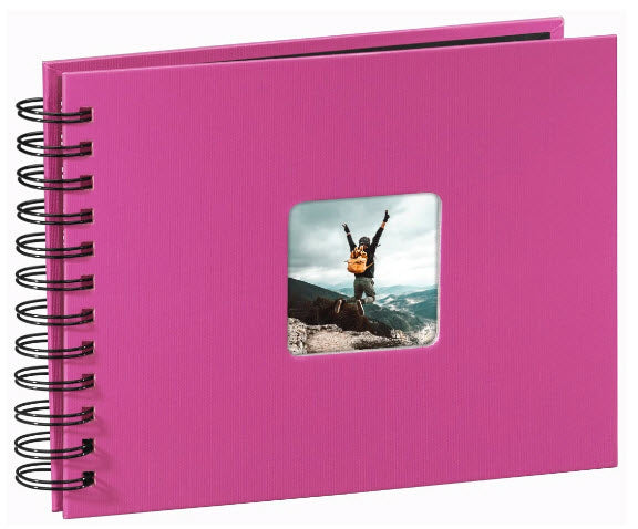 Hama Fotoalbum – für 240 × 170 mm, pink, mit Pergaminzwischenblättern, Papier