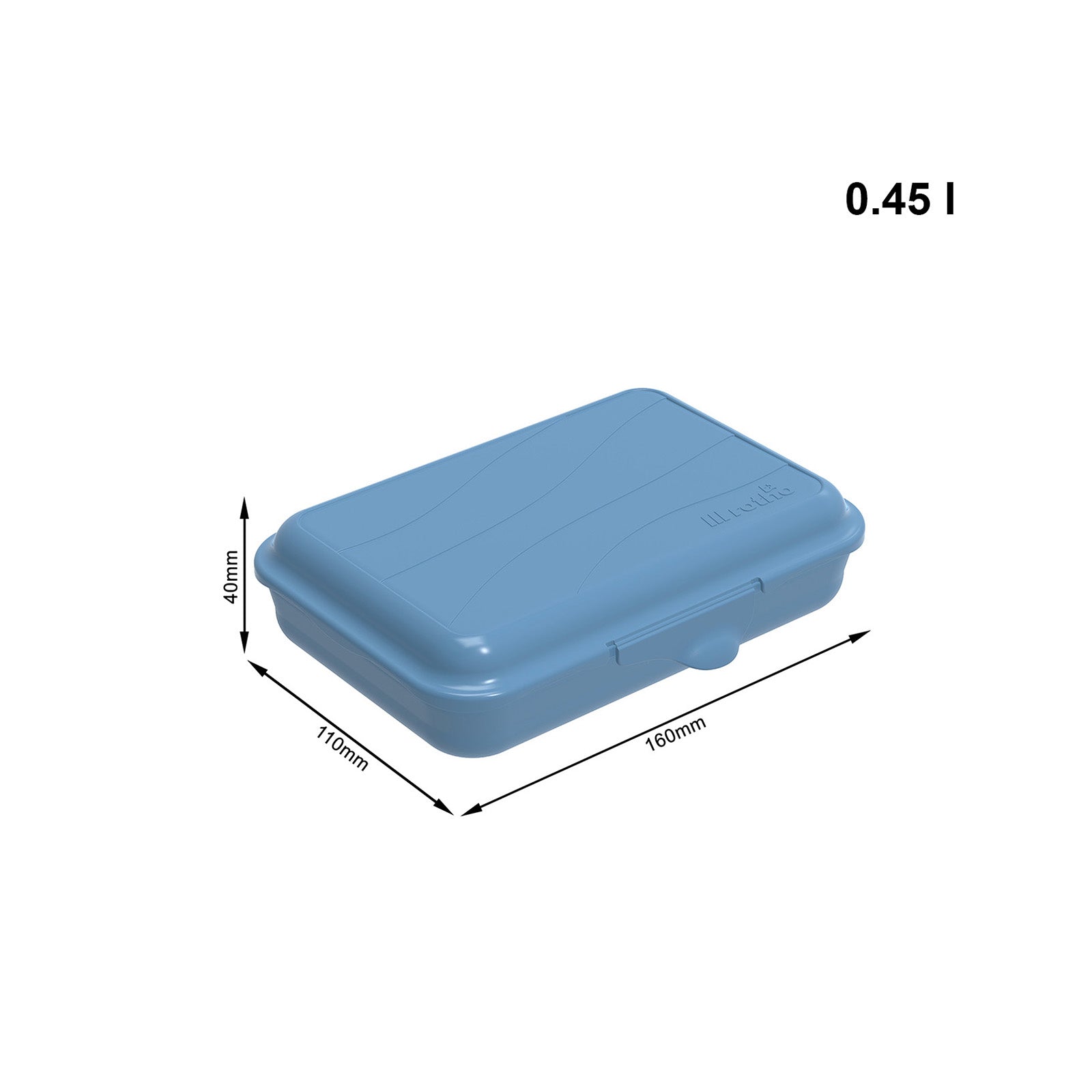 Rotho Lunchbox 450 ml, 16 × 11 × 4 cm, Polypropylen (PP), blau