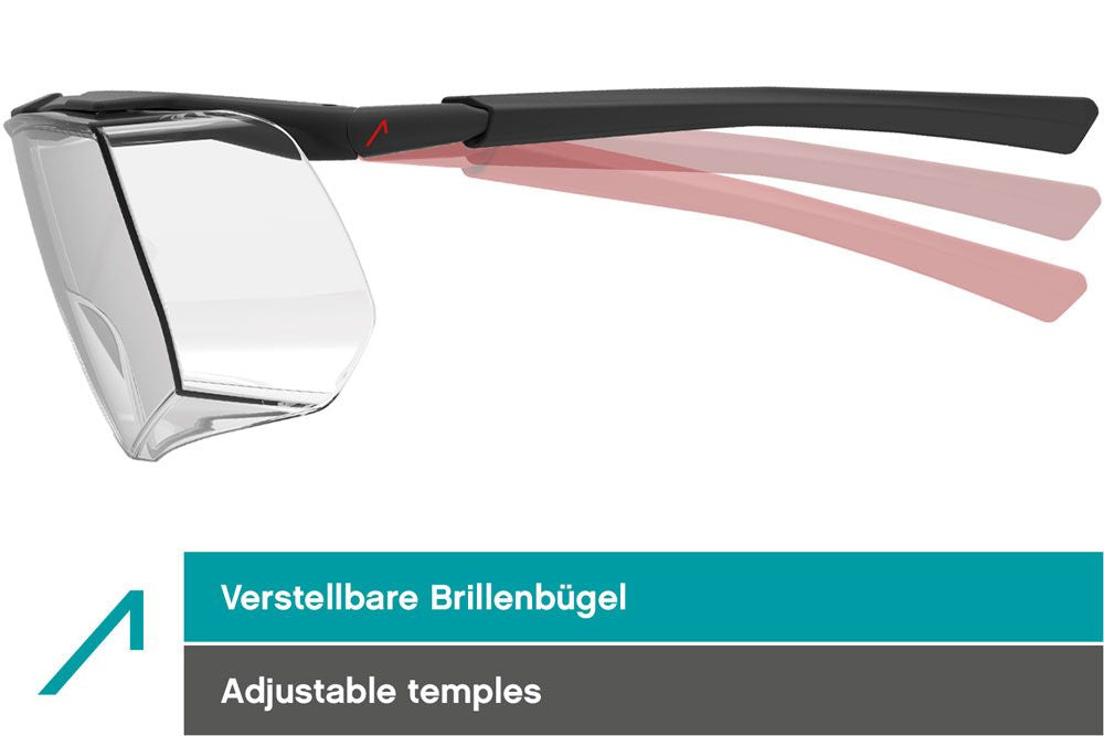 ACE Überbrille Evo 5006-T2 – klar, für Brillenträger, beschlagfrei, kratzfest