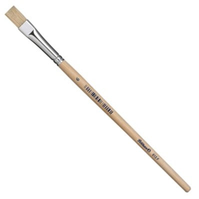 Pelikan Pinsel – brauner Griff, Schweineborsten, Länge 166 mm, flach, Aluminiumzwinge, FSC-zertifiziert