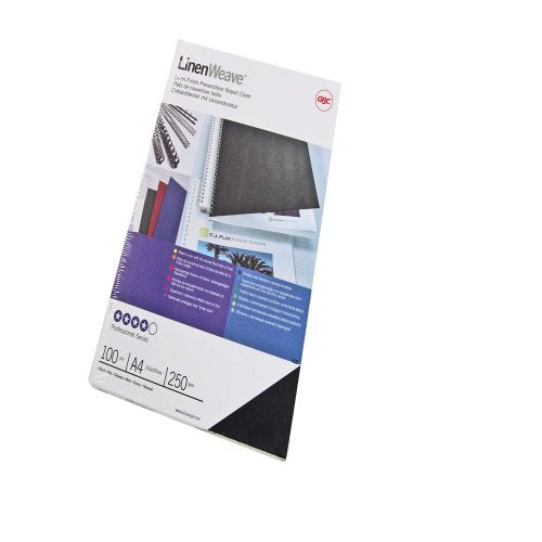 GBC LinenWeave Umschlagdeckel – A4 – 250 g/m², Leinenstruktur, matt, Karton, blau – 100 Stk.