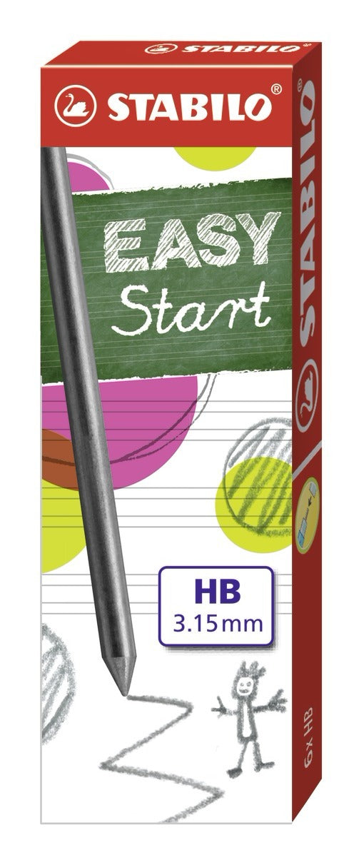 STABILO Bleistiftminen – Grau, 3,2 mm, HB, 6 Stk.