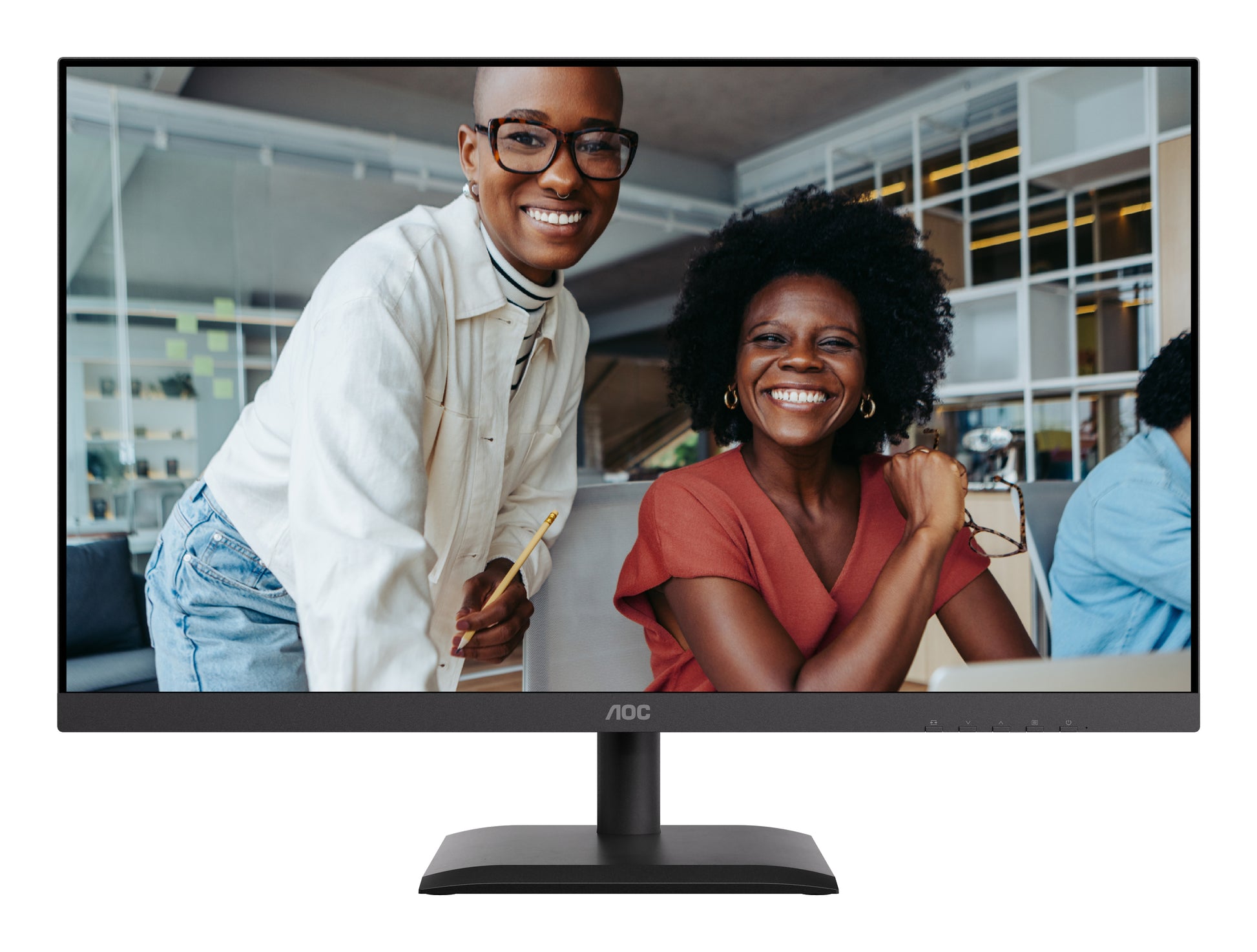 AOC U27E4CV – Monitor, 27", IPS, 60 Hz, 400 cd/m², USB-C, USB-Hub, Adaptive Sync, VESA 100 × 100, Schwarz