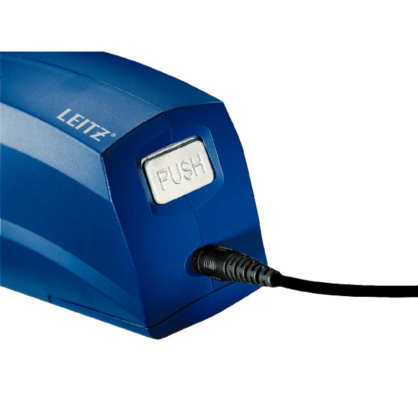 Leitz 5533 – Elektrischer Hefter, 20 Blatt, für e2, Flat-Clinch, Einlegetiefe 20 mm, Blau