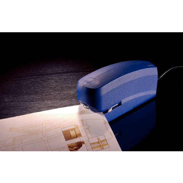 Leitz 5533 – Elektrischer Hefter, 20 Blatt, für e2, Flat-Clinch, Einlegetiefe 20 mm, Blau