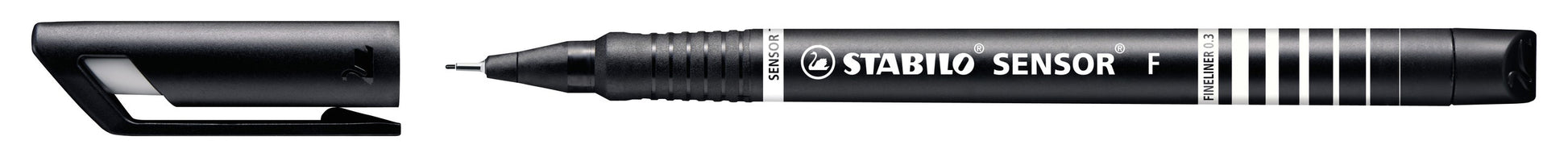 STABILO Sensor F Fineliner – 4er-Set 0,3 mm – 4 Farben, sortiert