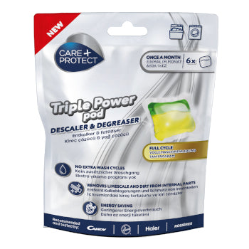 Care + Protect CarePlus Protect Entkalker – für Geschirrspüler/Waschmaschine – Flüssigkeit – 6 Tabs